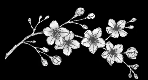 Цветы 046 (вишня)