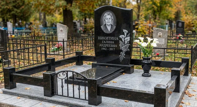 Памятник с гравировкой калл — выполненная работа «Никитина» в Казани