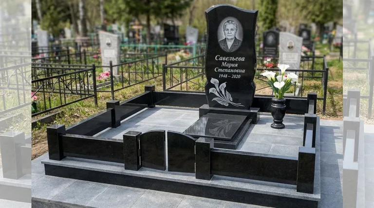 Памятник с гравировкой калл — выполненная работа «Савельева» в Казани