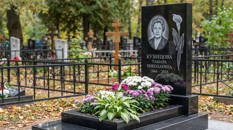 Памятник с гравировкой калл — выполненная работа «Кузнецова» в Казани