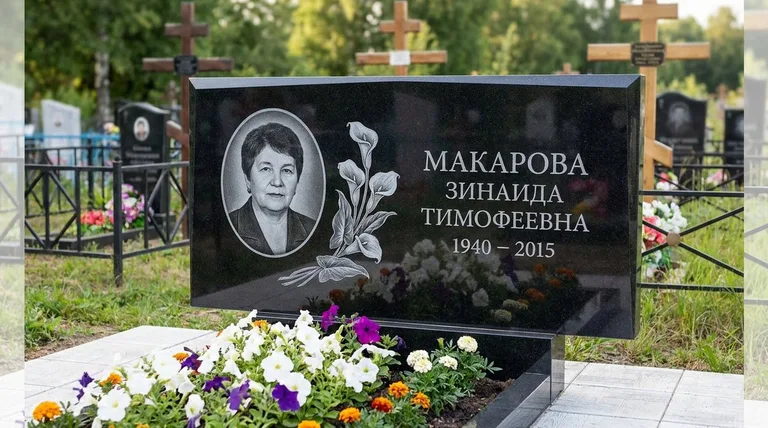 Памятник с гравировкой калл — выполненная работа «Макарова» в Казани
