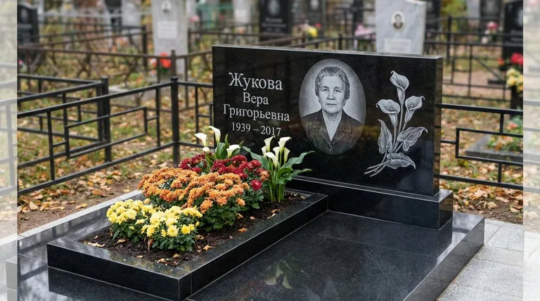 Памятник с гравировкой калл — выполненная работа «Жукова» в Казани