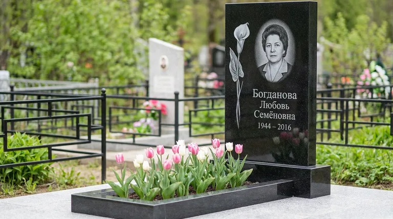Памятник с гравировкой калл — выполненная работа «Богданова» в Казани