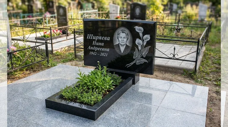 Памятник с гравировкой калл — выполненная работа «Ширяева» в Казани