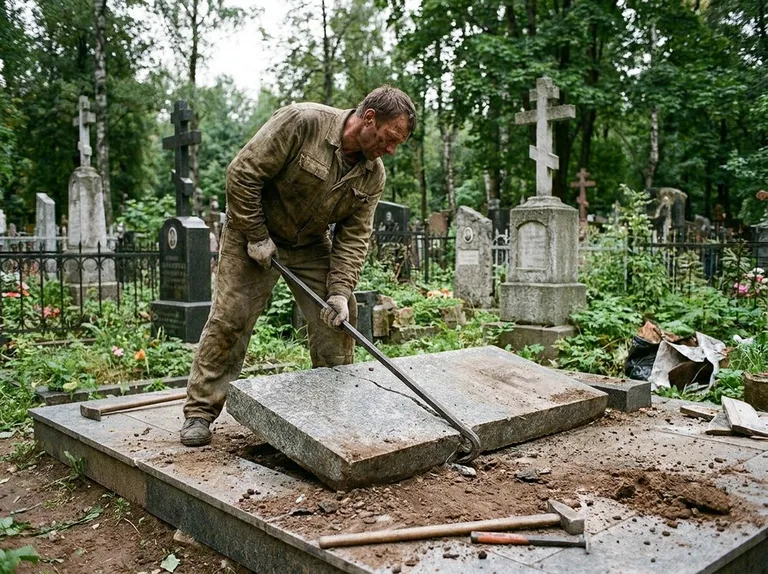 Демонтаж гранитной плитки и мощения участка в Казани