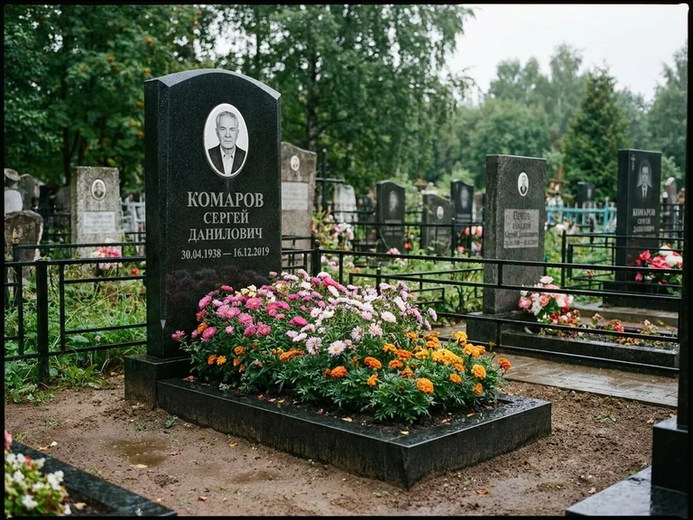 Портрет на керамике — семейный памятник в Казани