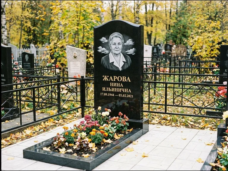 Гравировка портрета на чёрном граните — выполненная работа 2 в Казани