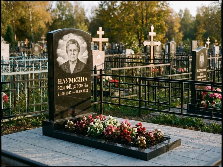 Гравировка портрета на чёрном граните — выполненная работа 30 в Казани