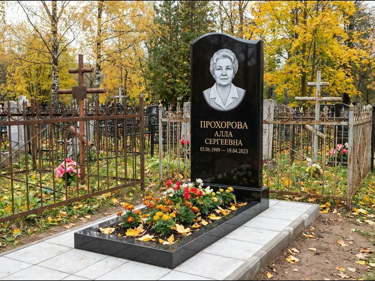 Гравировка портрета на чёрном граните — выполненная работа 8 в Казани