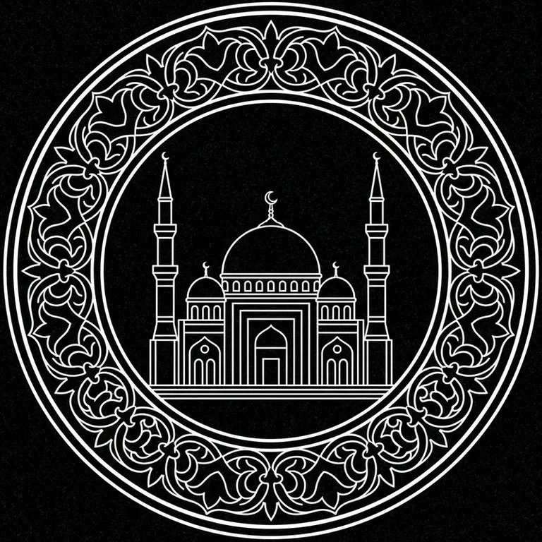 Эскиз: В медальоне — круглый медальон с восточным кантом в Казани