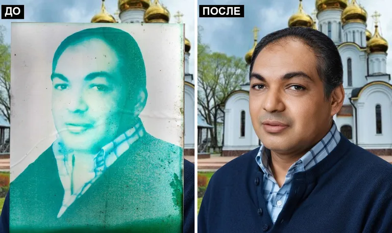 Ретушь фото на памятник — цветокоррекция и колоризация: до и после в Казани