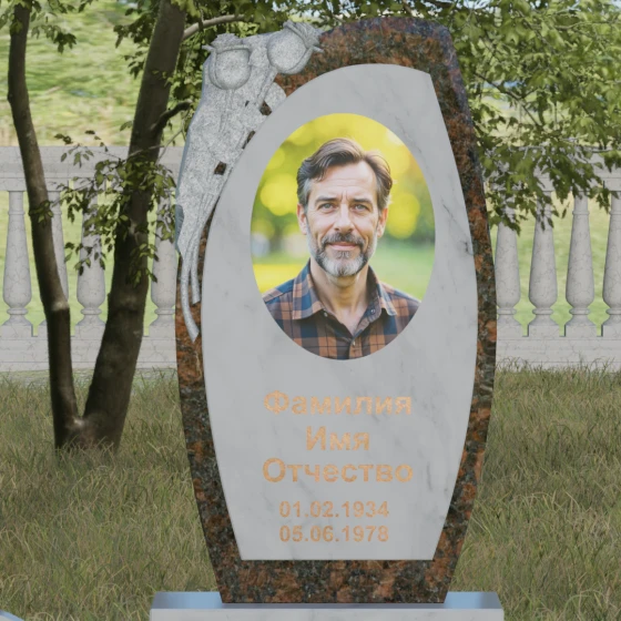 Комбинированный светский памятник в Казани, мрамор Тассос