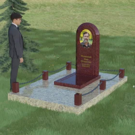 Памятник из гранита для одного светского - П057