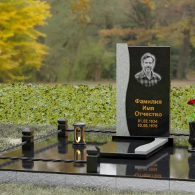 Гранитный вертикальный памятник – П125