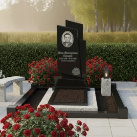 Элитный светский вертикальный памятник - ПН116