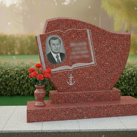 Гранитный мемориальный комплекс на двоих в Тюмени, гранит Лезниковский