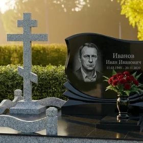 Элитный православный вертикальный памятник - ПН476