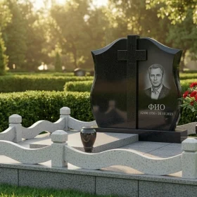 Гранитный православный памятник вертикальный - ПН490