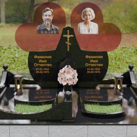 Православный памятник с крестом, горизонтальный - П258