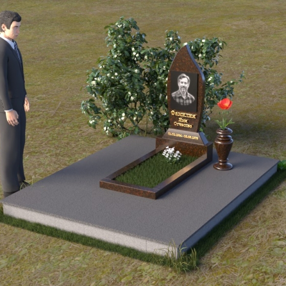 Вертикальная стела с заостренной вершиной из гранита