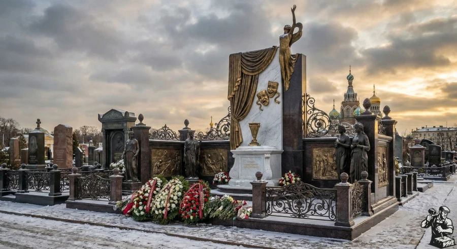 centralnyj-pamyatnik-akteru-na-novodyevichyem-kladbishche-v-rossii