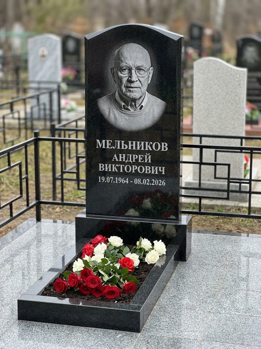 Портрет на памятнике в Казани — Мелкое лицо с общего фото — портрет под гравировку