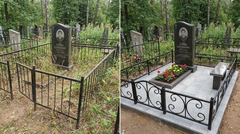 Благоустройство могилы в Казани — пример 1