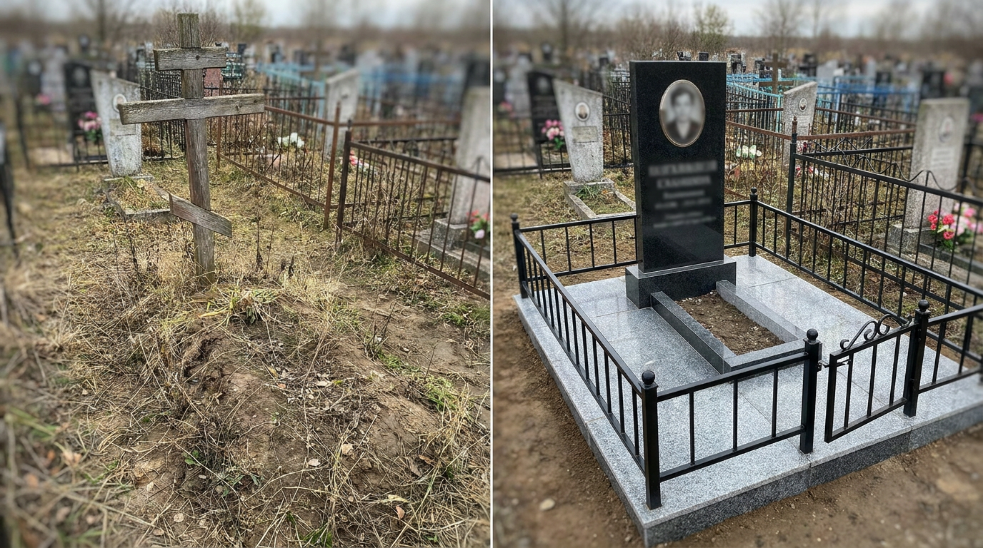 Установка памятника в Казани — пример 1