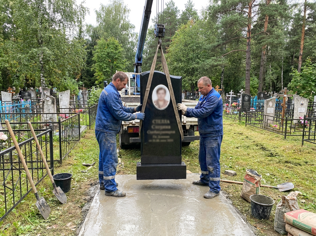 Установка памятника в Казани — пример 3